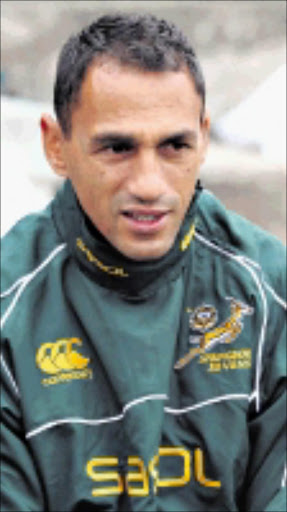 HONG KONG, CHINA: 26 MARCH 2009, Paul Treu during the Springboks Sevens Captains run ahead of the IRB Rugby World Cup Sevens Tournament in Hong Kong, China. Photo by Wessel Oosthuizen/Gallo Images