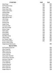 Khana Junction menu 1