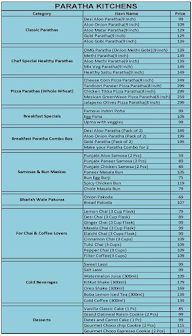 Paratha Kitchens menu 1