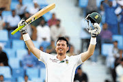 TWO-TON MAN: Proteas' captain Graeme Smith celebrates his double century during the second day of the second Test against Pakistan at the Dubai International Cricket Stadium yesterday. It was his fifth Test double century.