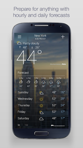 Screenshot Yahoo Weather