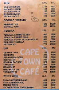 Cape Town Cafe menu 5