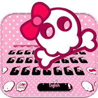 CUTE PINK BOW SKULL Live Wallpaper Theme