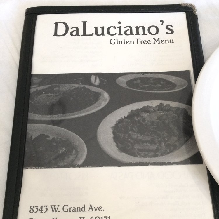 Da Luciano's gluten-free menu