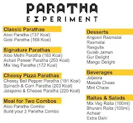 Paratha Experiment menu 1