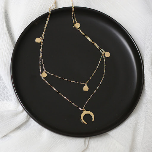 Title 6, Crescent Moon Necklace