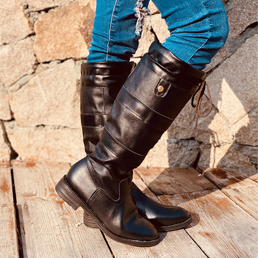 Title 7, Womens round toe thick heel boots for all-day ...