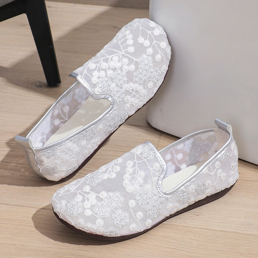 Title 12, New Lace Embroidered Flat Shoes Summer Breathab...