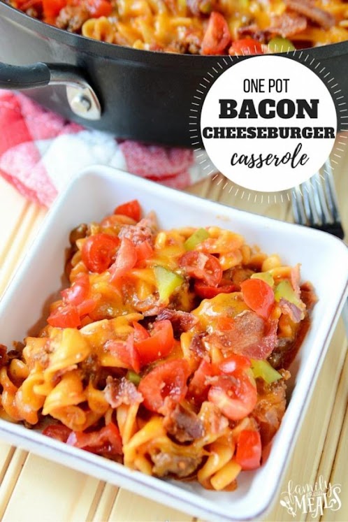 One Pot Bacon Cheeseburger Casserole