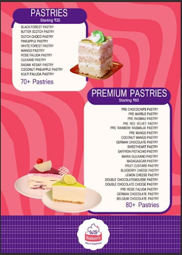 WS Bakers menu 