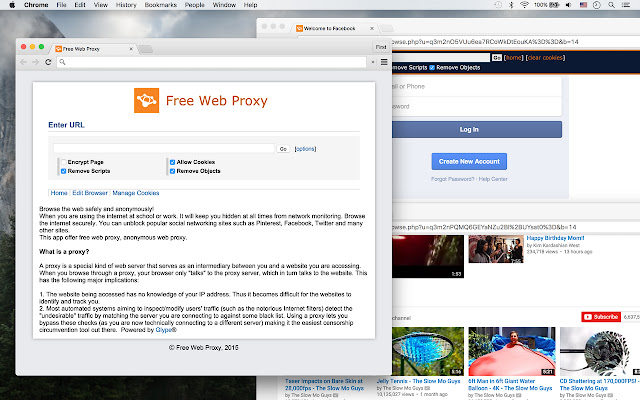 Free Web Proxy chrome extension