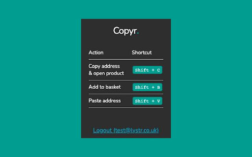 Copyr - Semi Automated Ordering Tool