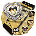 App herunterladen Gold Diamond Shiny Heart Theme Installieren Sie Neueste APK Downloader