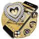Gold Diamond Shiny Heart Theme