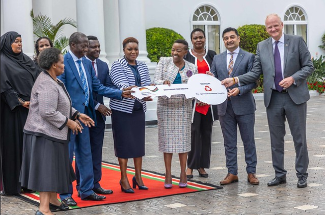 First Lady Mama Rachel Ruto among other leaders during the flagging off mobile clinics, fridges and transportation freezers at State House, Nairobi on November 6, 2023.