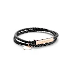 Black rose gold buckle