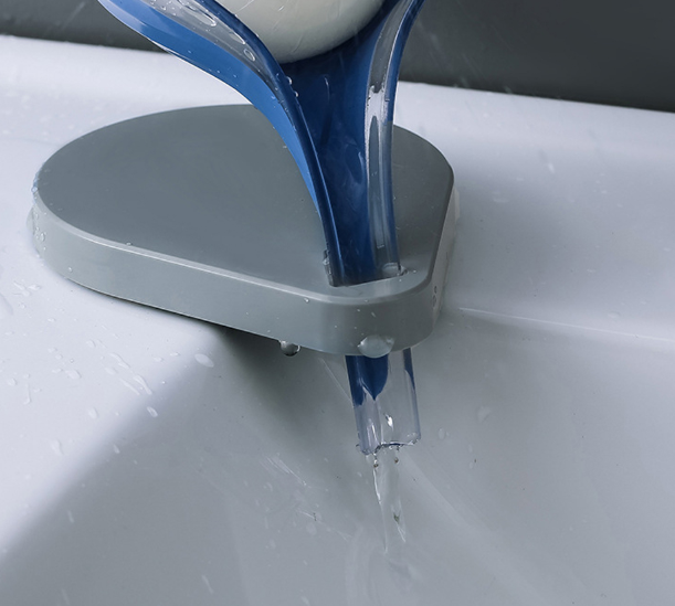 Soporte para jabón con ventosa, organizador de esponja para fregadero, caja de drenaje creativa, mantiene la limpieza y el orden en la cocina.