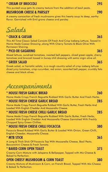 Quesso Xpress menu 