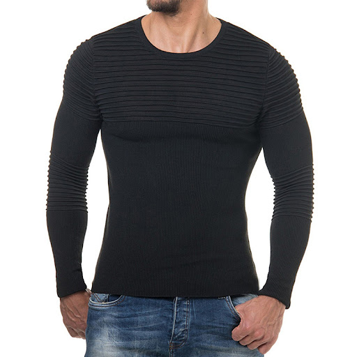 Title 4, Pleated stitching knitted sweater