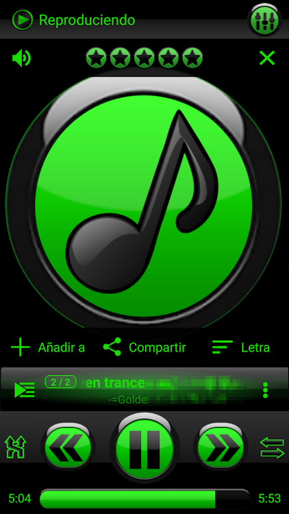 SKIN PLAYERPRO FUTURA GREEN - 2.1 - (Android)