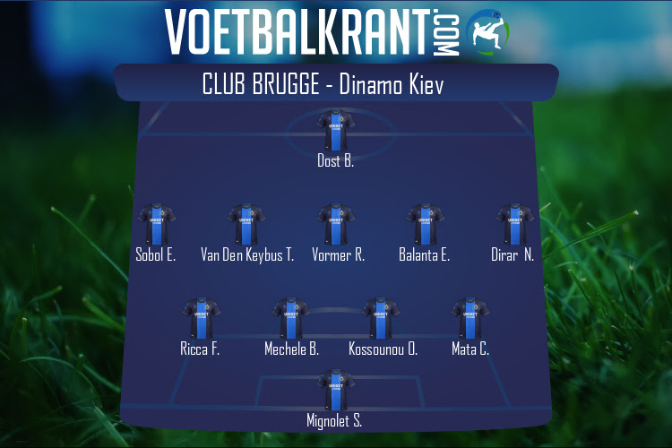 Opstelling Club Brugge | Club Brugge - Dinamo Kiev (25/02/2021)