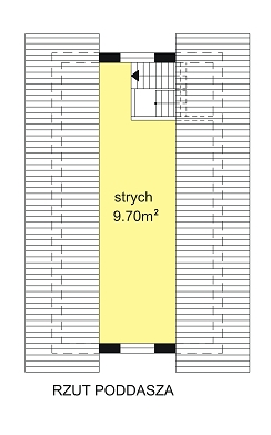 BGR-03 budynek gospodarczy - Rzut poddasza