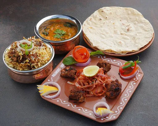 Mini Mutton Biryani + Mini Mutton Kebab + Dal + Phulka