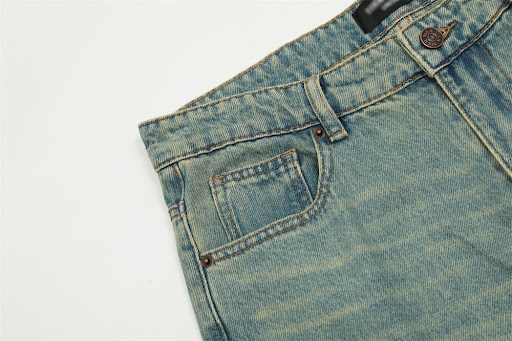 Title 4, Washed White Wide-leg Denim Trousers For Men Ef...