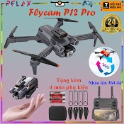 Flycam P12 Pro Update 2023, Drone Mini, Fly Cam Có Camera 4K - Động Cơ Không Chổi Than - Hàng Chính Hãng