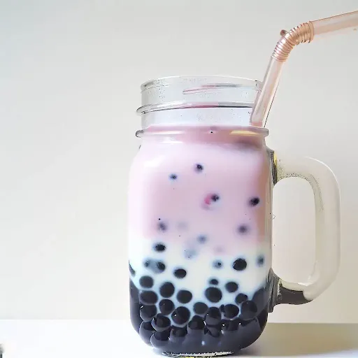 Irish Cream Mixed Berry Bubble Milk [450 Ml, Mason Jar]