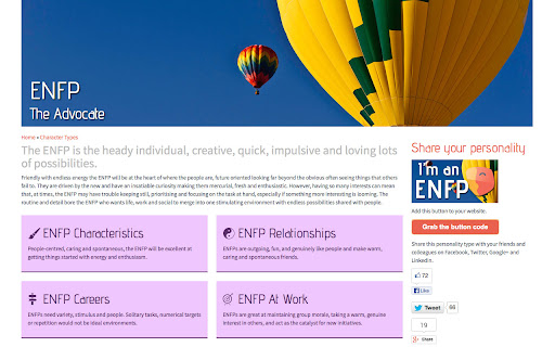 ENFP Advocate personality Relationships 