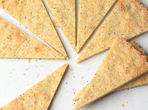 Orange-Poppy Seed Shortbread Wedges