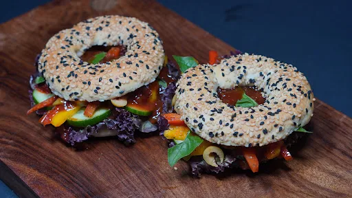 Mediterranean Veggie Bagel