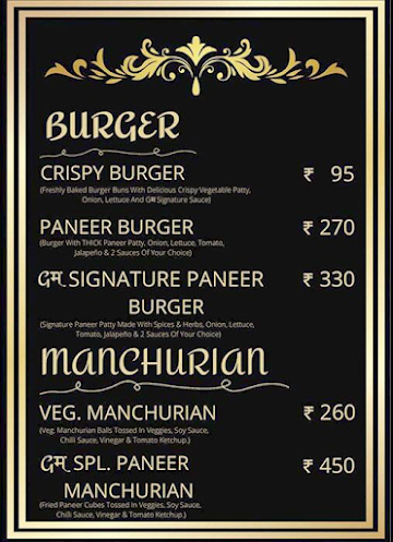 Garam Masala menu 