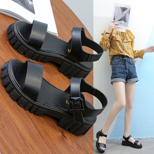 Title 2, Summer toe platform square heel casual womens ...