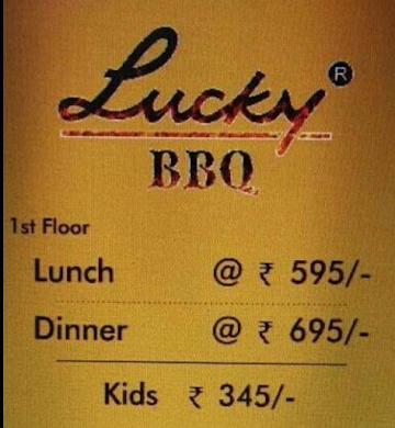 Lucky BBQ menu 