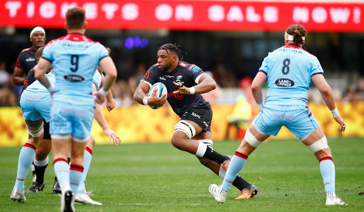 Vincent Tshituka of the Sharks in the United Rugby Championship match against Glasgow Warriors at Hollywoodbets Kings Park on Saturday.