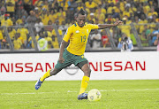 POINT MAN: May Mahlangu during the 2013 Orange African Cup of Nations Quarter Final 2 match against Mali in Durban. Mahlangu has undertaken to attack Ethiopia's defence. Picture by Gallo Images