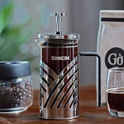 Bình French Press - Bình Pha Cà Phê Kiểu Pháp Inox 304 (Mẫu Sọc) Seecin - Gờ Cafe