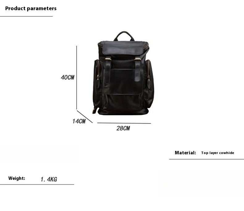 Handmade Genuine Leather British Style Large Capacity Men's Backpack Retro Perfect for Travel and Everyday Use Durable a