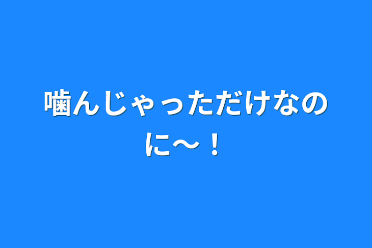 「噛んじゃっただけなのに〜！」のメインビジュアル