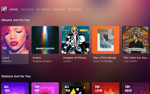 Amazon Music Web Player Search