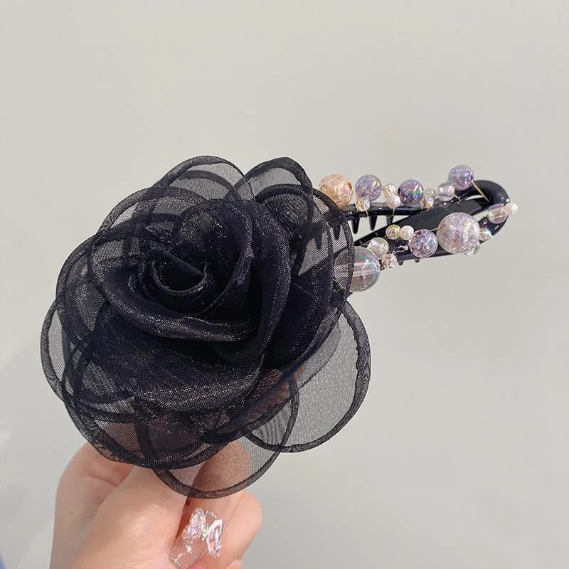Épingle à cheveux femme Perle et Fleurs, style 