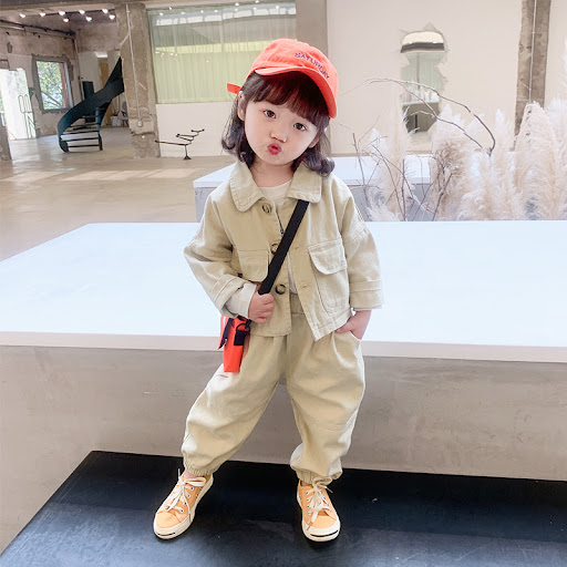 Title 2, Childrens Baby Spring and Autumn Denim Two-pie...