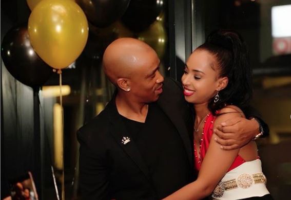 Theo Kgosinkwe put a ring on model Vourne Williams' finger at her 26th birthday dinner, and a year later they made it official.