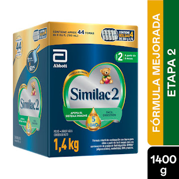 Fórmula Infantil Similac 2 +6 Meses 5 HMO Caja x 1400 gr  