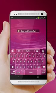 Pink Butterfly GO Keyboard Screenshots 2