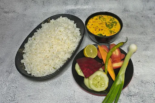 Plain Rice With Dal