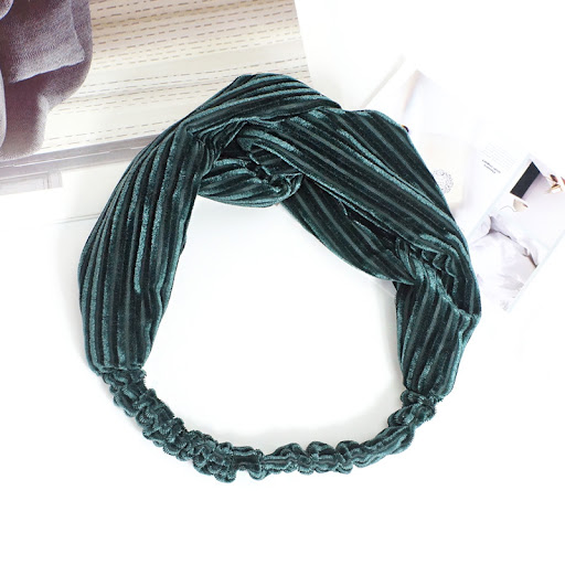 Title 6, Solid color cross elastic headband for women, c...