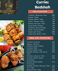 Curries Badshah menu 2